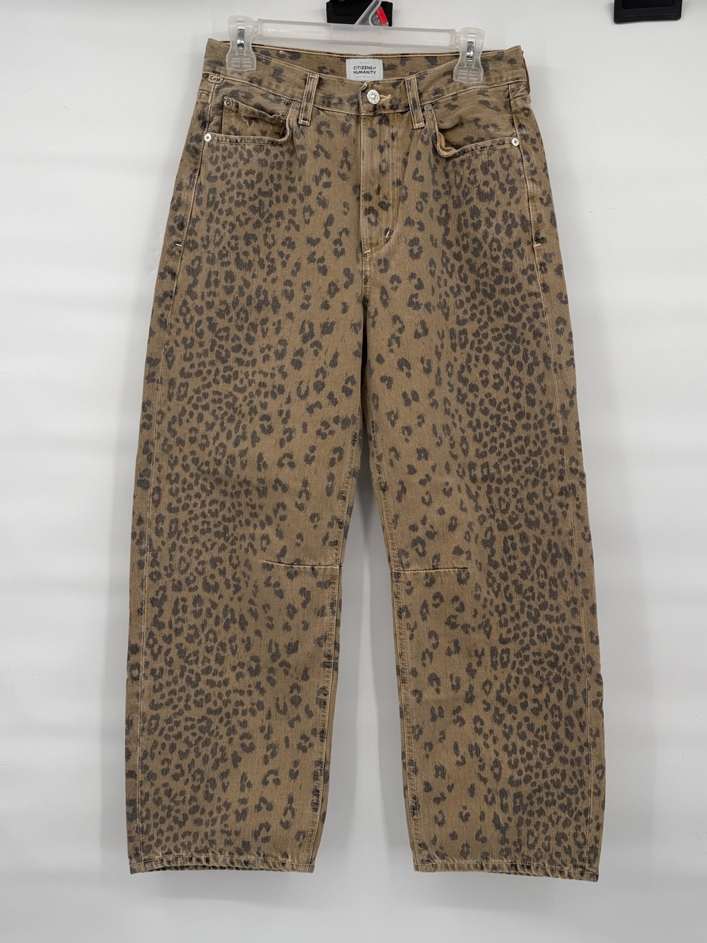 Citizens of Humanity nwot Miro Jeans in Natural Cheetah barrel wide leg jeans - Picture 3 of 14